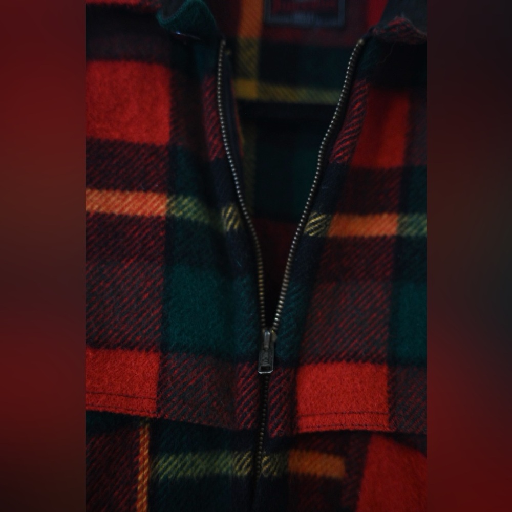VTG Johnson Woolen Mills Jacket Mens M 60s Tartan Plaid Hunting Mackinaw Wool - Picture 5 of 16